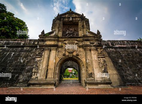 Entrance To Fort Santiago In Intramuros Manila The Philippines Stock