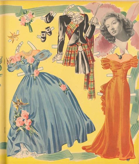 Vintage Uncut 1944 Greer Garson Paper Dolls Hd~laser Org Sz