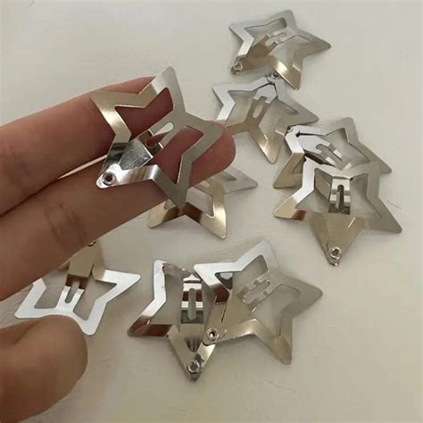 Pcs Y K Star Hair Clip Silver Hair Clips Star Accessories Y K Etsy Uk