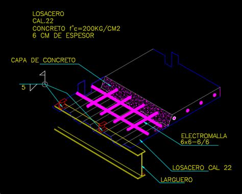 Detalle Losa Cero En DWG 56 41 KB Librería CAD