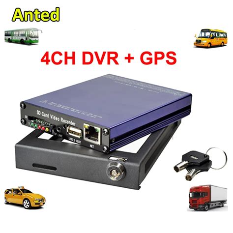 Car Mobile DVR SD Card School Bus DVR 4 Channel With GPS Tracking For