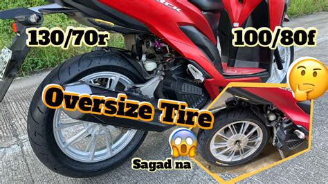 Honda Click 150i Big Tire Vee Rubber 130 70R 100 80F DIY