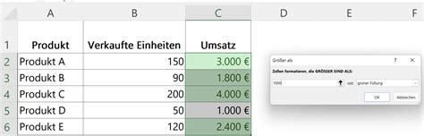 Wozu in Excel Bedingte Formatierung nützlich ist 5 Minuten Excel