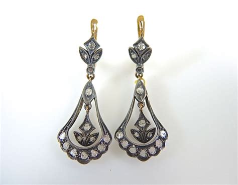 Antique Diamond Drop Earrings