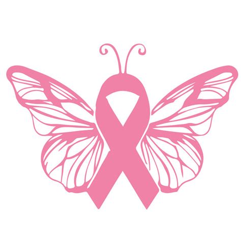 Pink Ribbon Butterfly Svg Breast Cancer Svg Breast Cancer Inspire