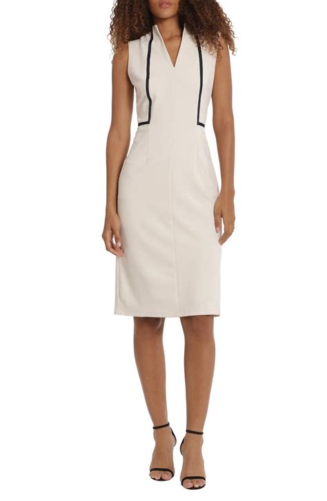 Donna Morgan Piped Scuba Crepe Dress Nordstromrack