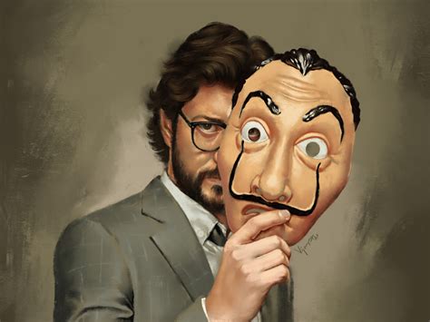 El professor | Digital Painting | Money heist by Vijayan Alagar on Dribbble