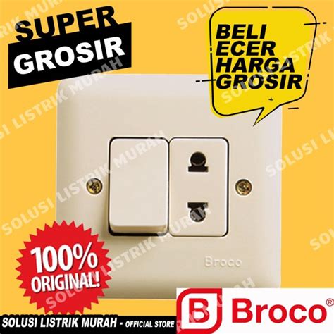 Broco Saklar Engkel Stop Kontak New Gee Ib Inbow Tanam Lazada