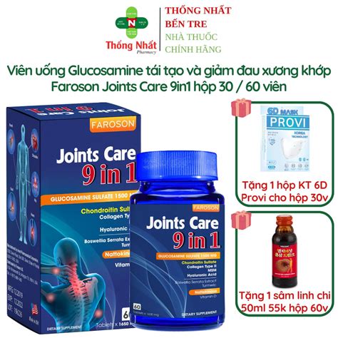 Viên uống Glucosamine tái tạo và giảm đau xương khớp Faroson Joints