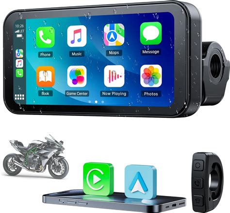 Carpuride W B Cran Gps Carplay Avec Support Personnalis Pour Moto