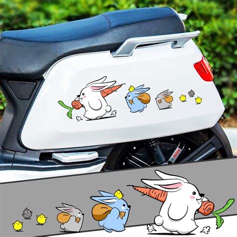 Funny Cartoon Car Stickers Automobile Decorative Stickers Cute Rabbit ...