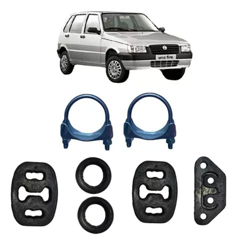 Borracha Coxim Escapamento Fiat Uno 94 A 96 Kit 7 Unidade MercadoLivre