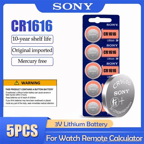 5Pcslot Sony CR1616 CR 1616 DL1616 ECR1616 LM1616 3V Lithium Battery