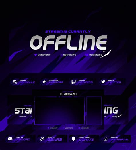 Minimal Full Stream Overlay Pack Premade Clean Stream Overlay Pack