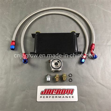 Universal 19 Row Female An10 Engine Oil Cooler Stainless Braided Oil