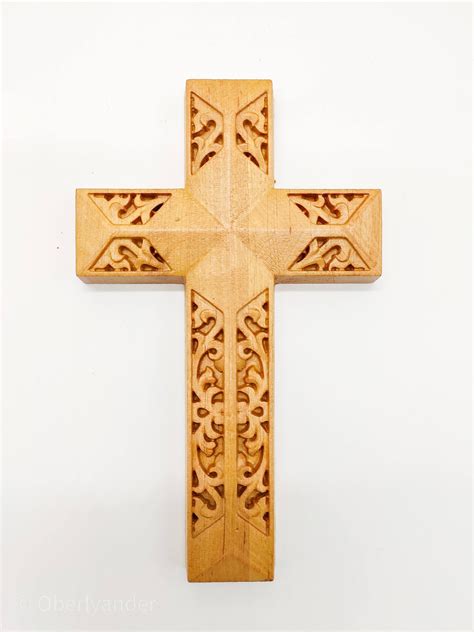 Wooden Wall Art Cross Wooden Cross Carved Wooden Cross Wall Etsy