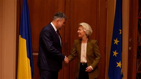 Întâlnirea dintre PM Ciolacu Marcel și Ursula von der Leyen Sprijinul