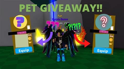 Pet Giveaway Roblox Saber Simulator Youtube