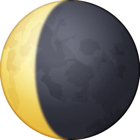 Download Waning Crescent Moon Emoji Image in PNG | Emoji Island