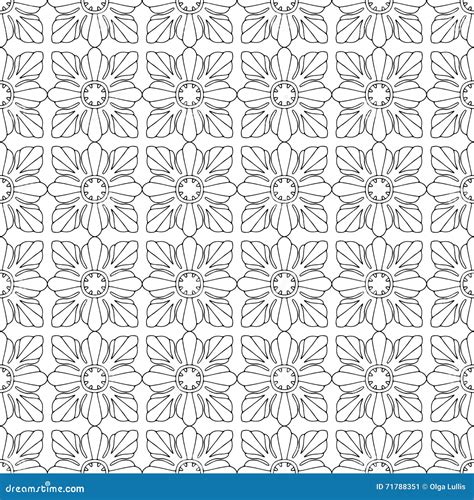 Square Rosettes Seamless Pattern Stock Vector Illustration Of Decor