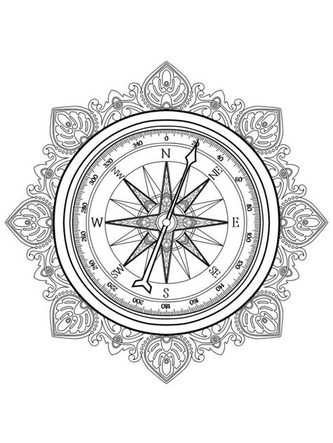 Compass Coloring Pages