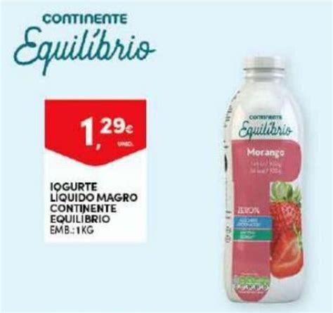 Promo O Iogurte L Quido Magro Mimosa Continente Equil Brio Kg Em