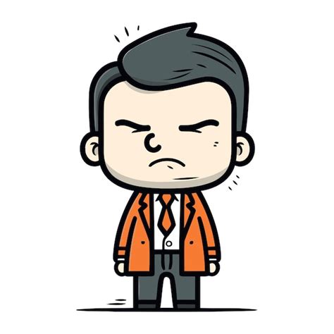 Premium Vector | Angry boss cartoon character vector illustration of ...