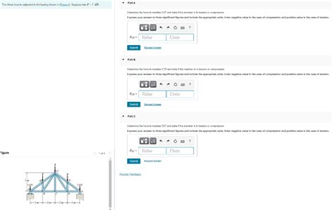 Solved The Howe Truss Is Subjected To The Loading Shown