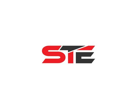 abstract letter ste logo icon design trendy speedy sports brand initial