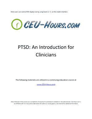 Fillable Online PTSD An Introduction For Fax Email Print PdfFiller