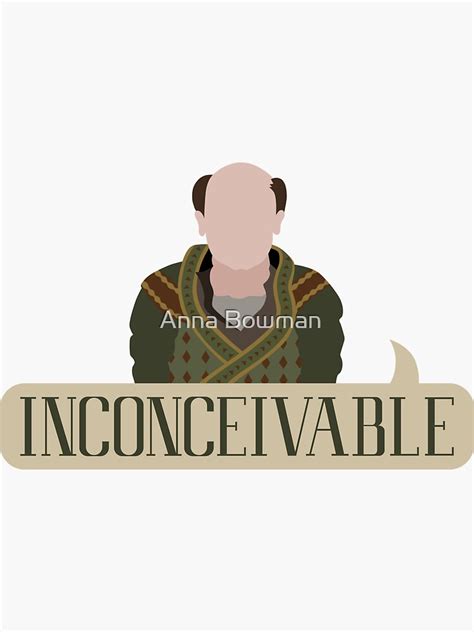 "Princess Bride: Inconceivable" Sticker for Sale by AnnaMBowman | Redbubble