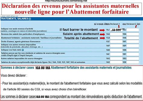 IMPÔTS ABATTEMENT A ECRIRE SUR LA DECLARATION Impot assistante