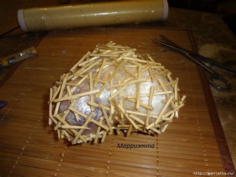 Золотая Валентинка. Воздушное сердце из шашлычных палочек - Russian ...