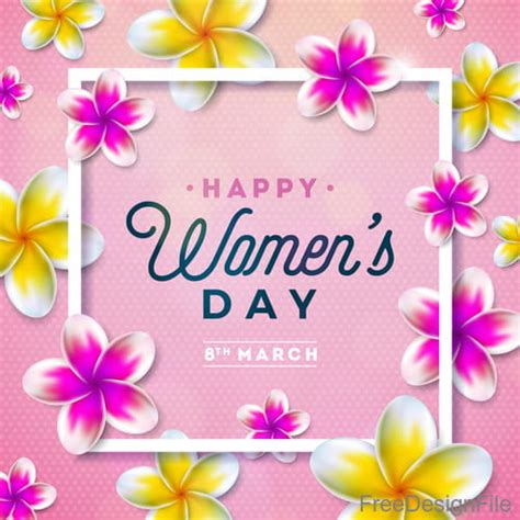 Woman Day Flower Frame Vector Eps Uidownload