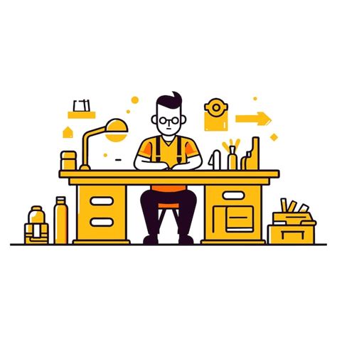 Premium Vector Business Man Walking In The Office Vector Illustration