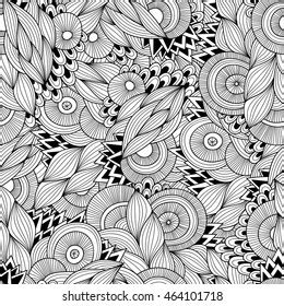 Doodle Black White Abstract Hand Drawn Stock Vector Royalty Free