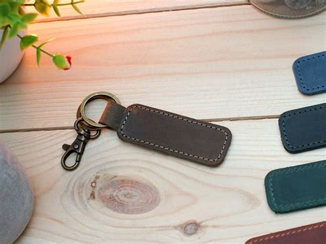 Personalized Leather Keychain Engraved Key Holder Custom Key | Etsy