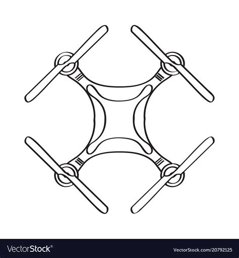 Drone Toy Sketch Royalty Free Vector Image Vectorstock