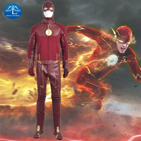 The Flash Cosplay Costume Barry Allen Suit The Flash Season 2 Barry Allen Costume Superhero