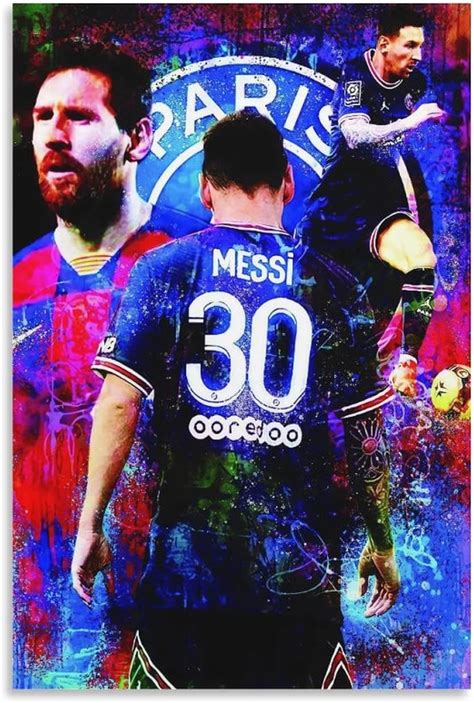 Amazon Lionel Messi Póster de 2 lienzos para pared póster para