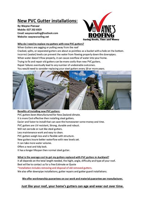 PVC Gutter installation Auckland | Waynes Roofing | New Gutter ...