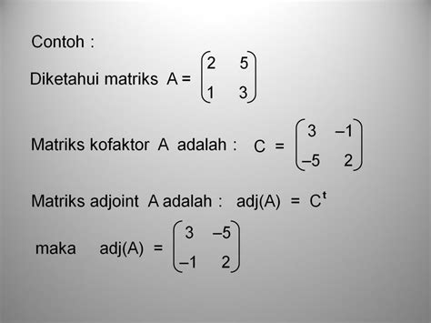 Peta Konsep Peta Konsep A Invers Perkalian Matriks Ordo 2 X 2 Ppt