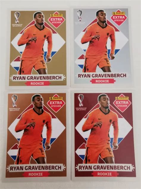 PANINI FIFA WORLD Cup Qatar 2022 SET OF 4 Extra Sticker Ryan