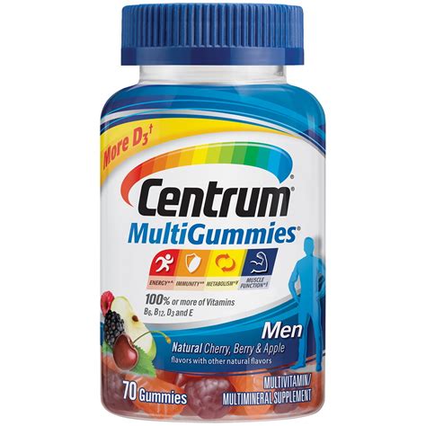 Centrum MultiGummies Men Multivitamin Gummies, 70 ct - Walmart.com - Walmart.com