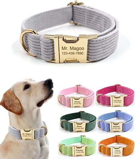 Hotgol Collares De Perro Personalizados Con Hebilla De Metal Etiquetas