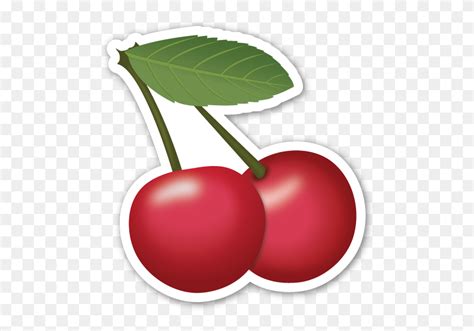 Cherries Sleave Leaves Emoji Stickers Cherry Cherry Blossom Clipart