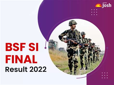 Bsf Si Final Result 2022 Declared For Water Wing Heres