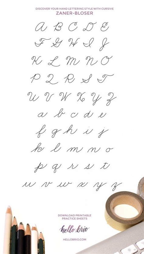 Zaner Bloser Cursive Font