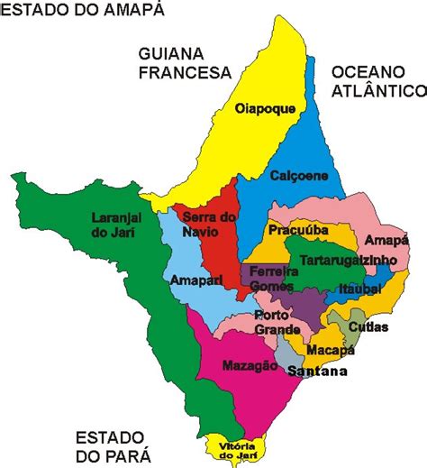 MAPA DO AMAPÁ PARA IMPRIMIR E COLORIR coisas pra ver