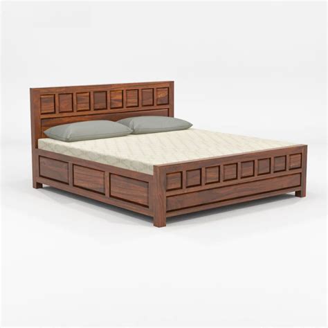 Banco solid wood king size box storage bed – Wooden Adda